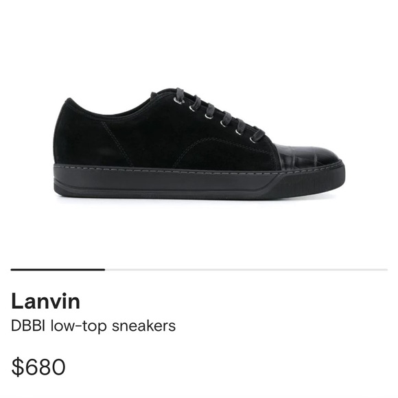 BNWT LANVIN DBB1 Crocodile Embossed Low Top Sneakers - Picture 4 of 6